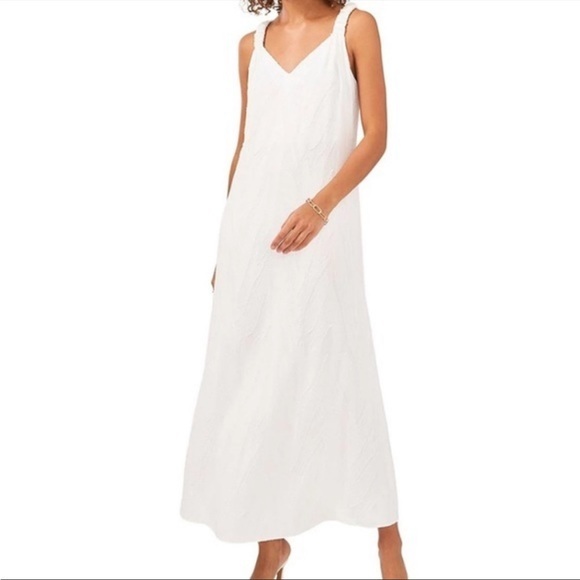 COPY - Sleeveless V-Neck Zebra Jacquard Waistless Maxi Dress Size M NWT designe - Picture 1 of 2